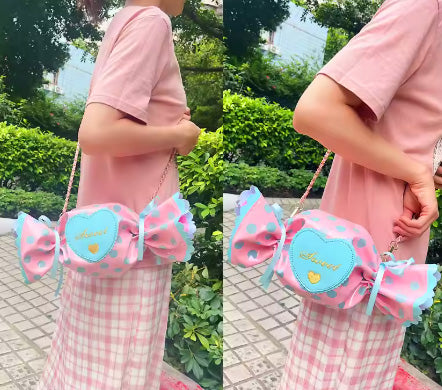 Sweetheart Cute Candy Purse Creative Fun Shoulder Bags Colorful Bag Love Heart Purse Plastic