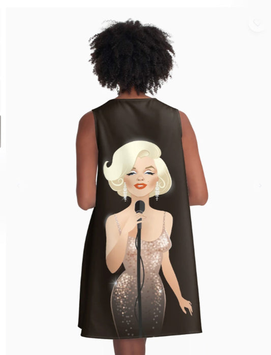 Happy Birthday Mr. President Pop Icon Dress Ladies Vintage Party Dress Marilyn Monroe Dress