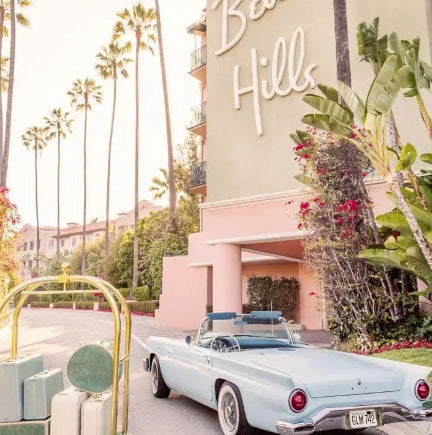 The Beverly Hills Hotel Poster Tin Sign Retro Vintage Metal Sign for Home Bar Club Pub Cafe Wall Art Decor Gift 8x12 inch