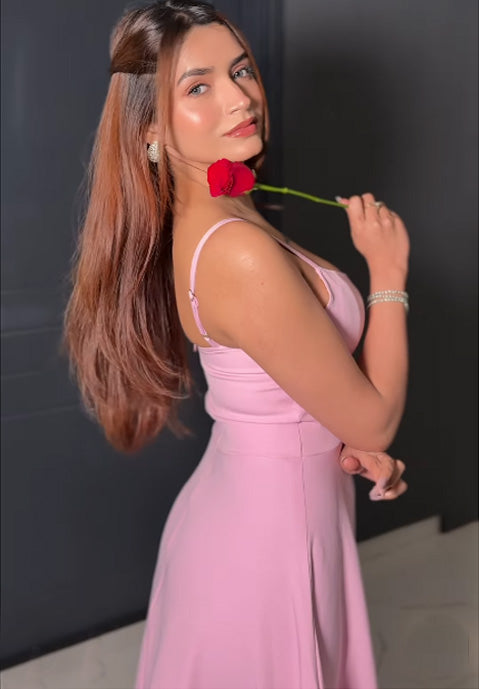 Fashion Icon Strappy Sweat Heart Cloud Hem A-line Skirt Evening Bodycon Prom Mini Dresses Bridesmaid Dress Y2K