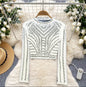 Black Mesh Elegant Rhinestone Pattern O-neck Pleated Basics Chic Fashion Blouse