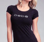 bebe Bling Rhinestone Basic T-Shirt Streetwear