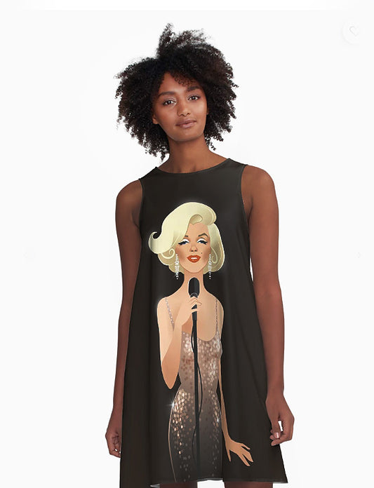 Happy Birthday Mr. President Pop Icon Dress Ladies Vintage Party Dress Marilyn Monroe Dress