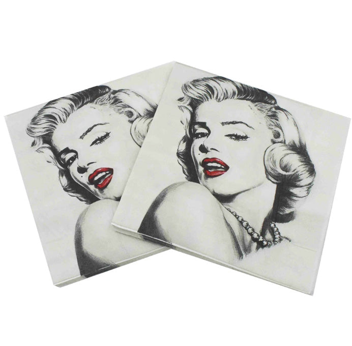 Marilyn Monroe Paper Napkin Festive & Party Tissue Napkin Supply Party Decoration 1 pack (20pcs)