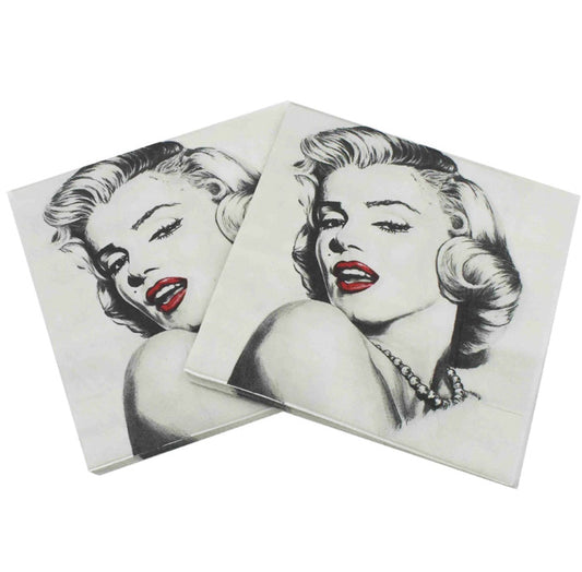 Marilyn Monroe Paper Napkin Festive & Party Tissue Napkin Supply Party Decoration 1 pack (20pcs)