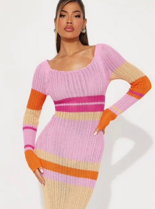 Women Sexy Beach Evening Party Knitted Off Shoulder Long Sleeve Bodycon Long Dresses Casual 2025 Summer Y2K Maxi Dress