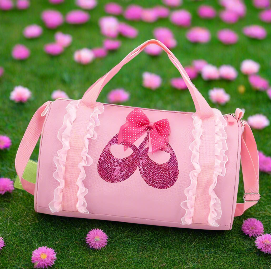 Pink  Ballet Embroidered Sequin Small Bag