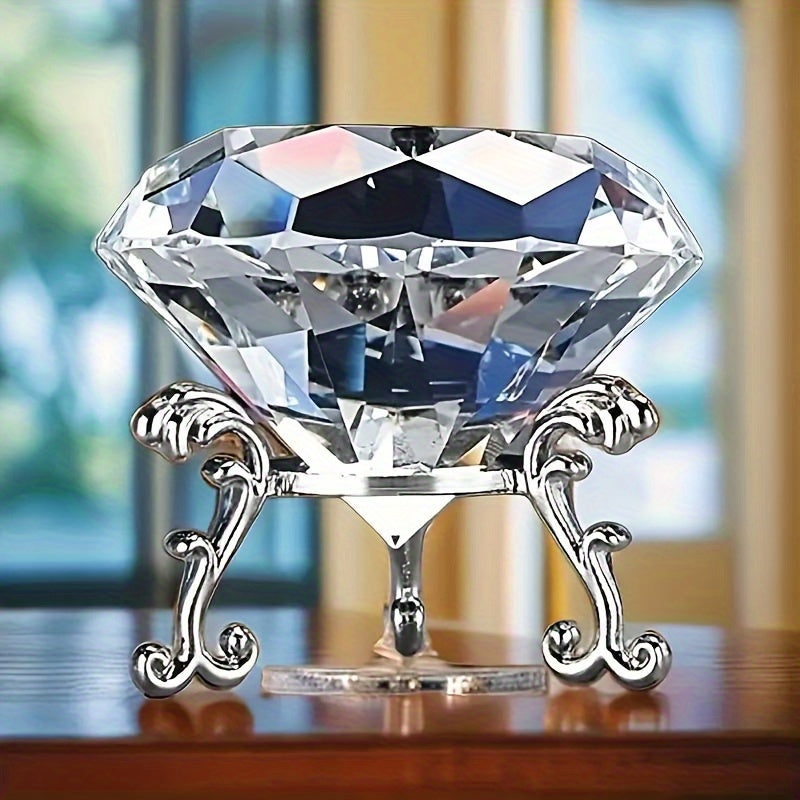 Elegant Crystal Diamond Suncatcher for Tabletop Display