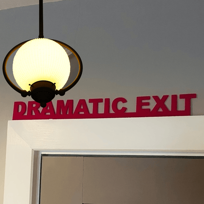 Dramatic Exit Art Deco Iron Wall Sculpture