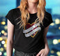 Tattoo Rhinestone Top Love Heart Letter 100% Cotton T-Shirt For Women Summer O-Neck Short Sleeve Diamond Pattern Tops Luxury Chic Y2k Tee